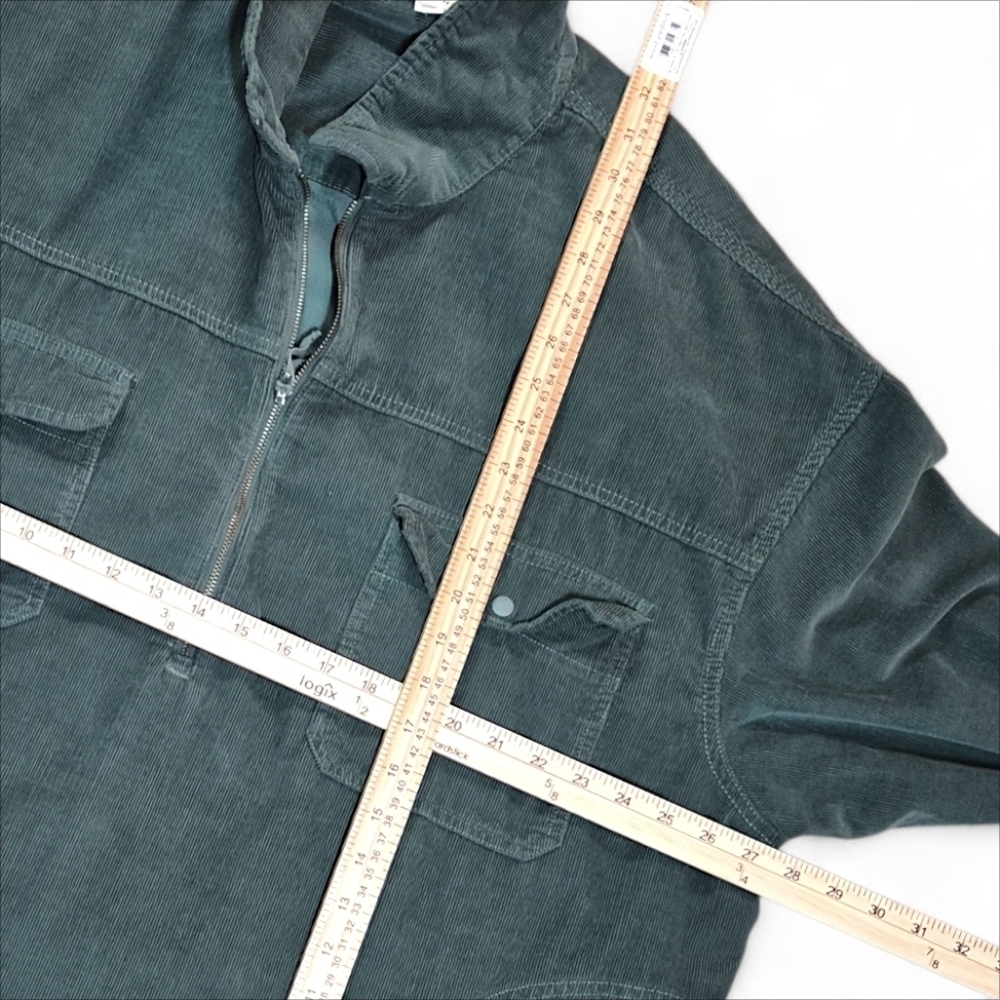 Aerie Offline Corduroy 1/2 Zip Pullover Forest Green, Size XXL - Picture 8 of 11